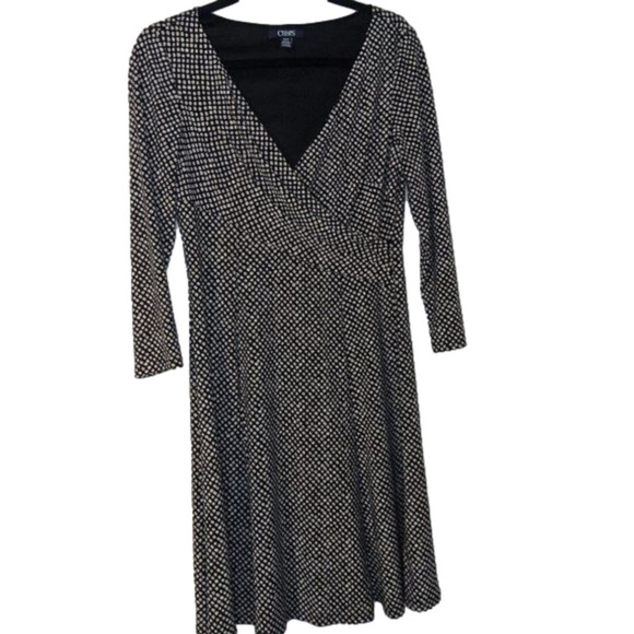 CHAPS Faux Wrap Dress - Picture 1 of 5